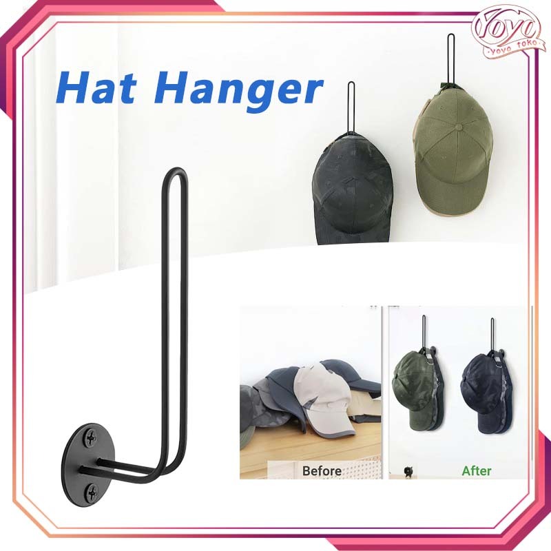 Cantolan Topi/Gantungan Topi Dinding Tempel Rak Topi Dinding Tempat Topi Dinding Rak Gantung Topi