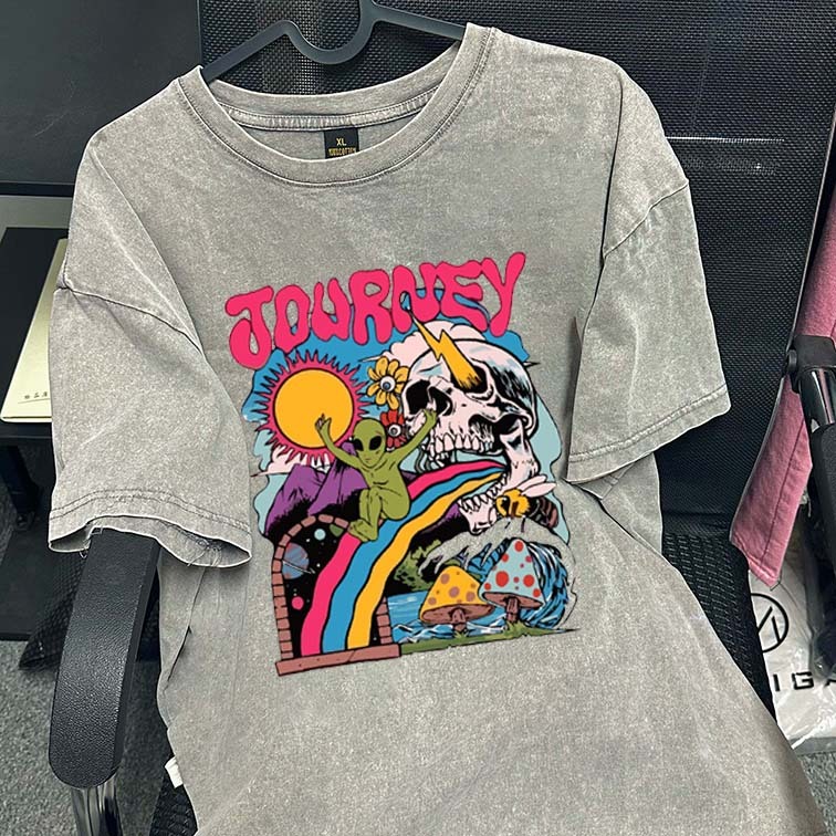 Tengkorak grafiti warna yang dipersonalisasi Kaos Pria Premium Tebal |Kaos Pria|Kaos Import baju t s