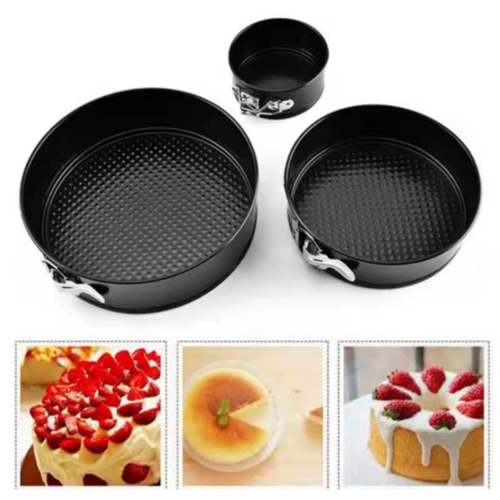 Cetakan Bolu Bulat Loyang Bolu Bongkar Pasang Anti Lengket Loyang Kue Stainless