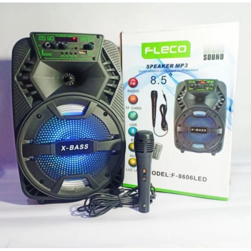 SPEKAR BLUETOOTH KAROKE FLECO 8,5INCH SUPER BASS FREE MIC