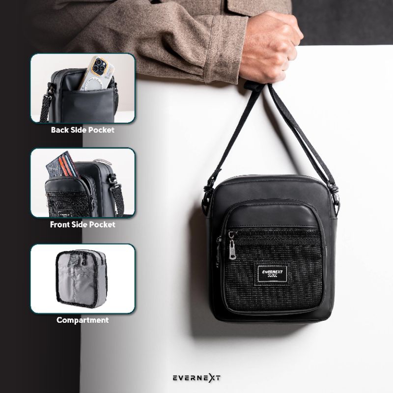 EVERNEXT Sling Bag Savero Tas Selempang Pria Premium
