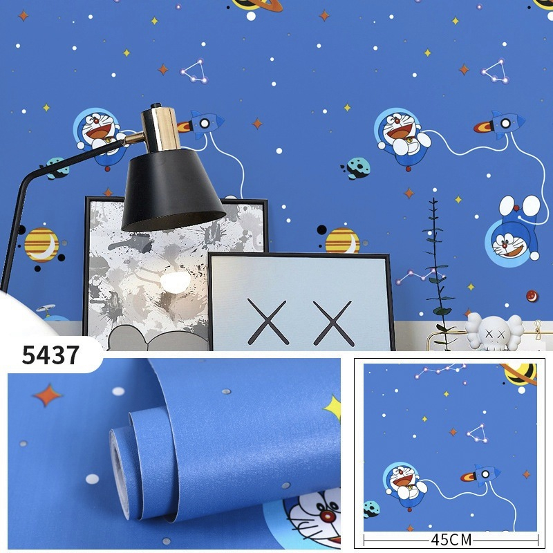 Wallpaper Dinding Stiker nWallpaper Doraemon Bintang Planet 8m Lebar 45cm