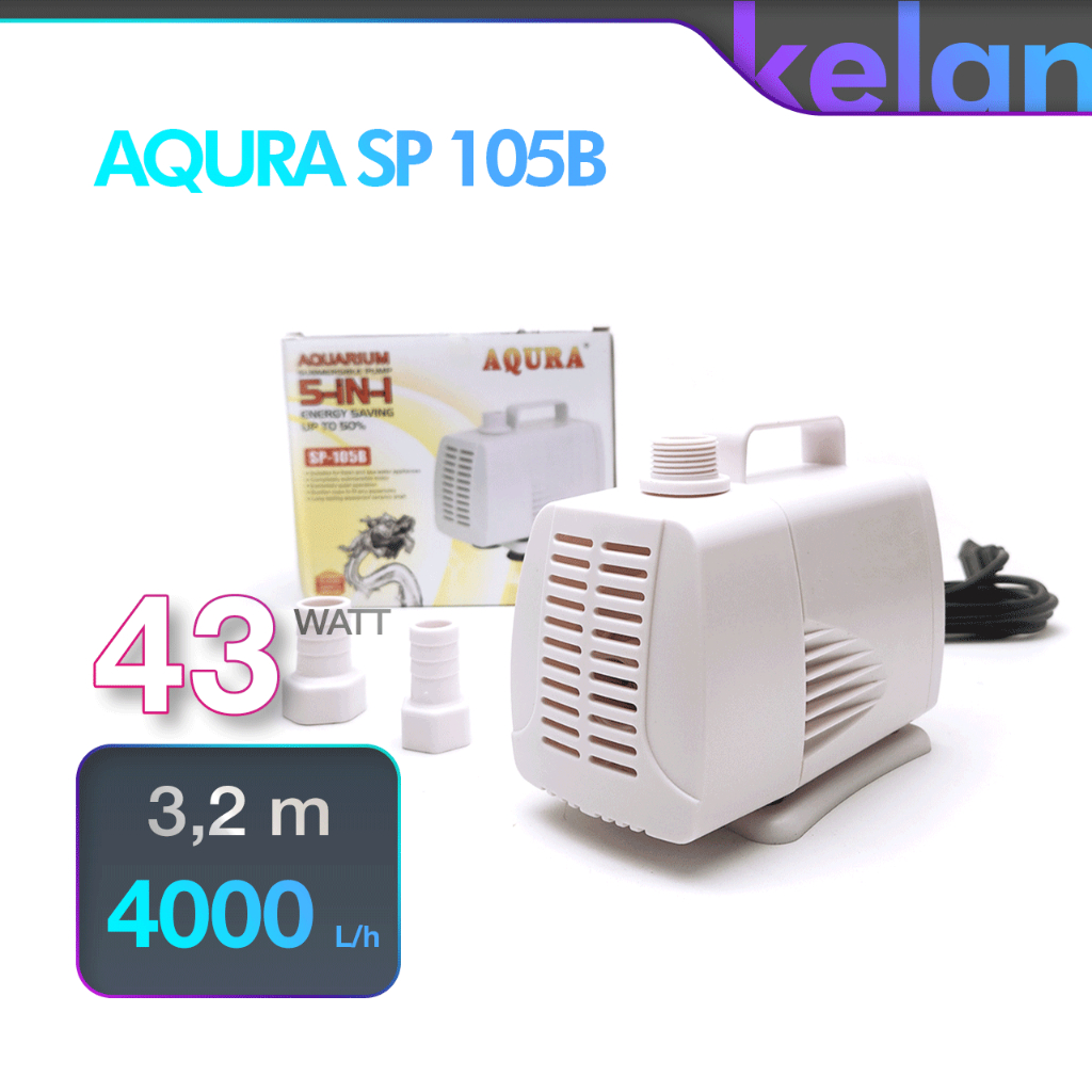 AQURA SP 105B Pompa Aquarium Kolam 4000 Lph