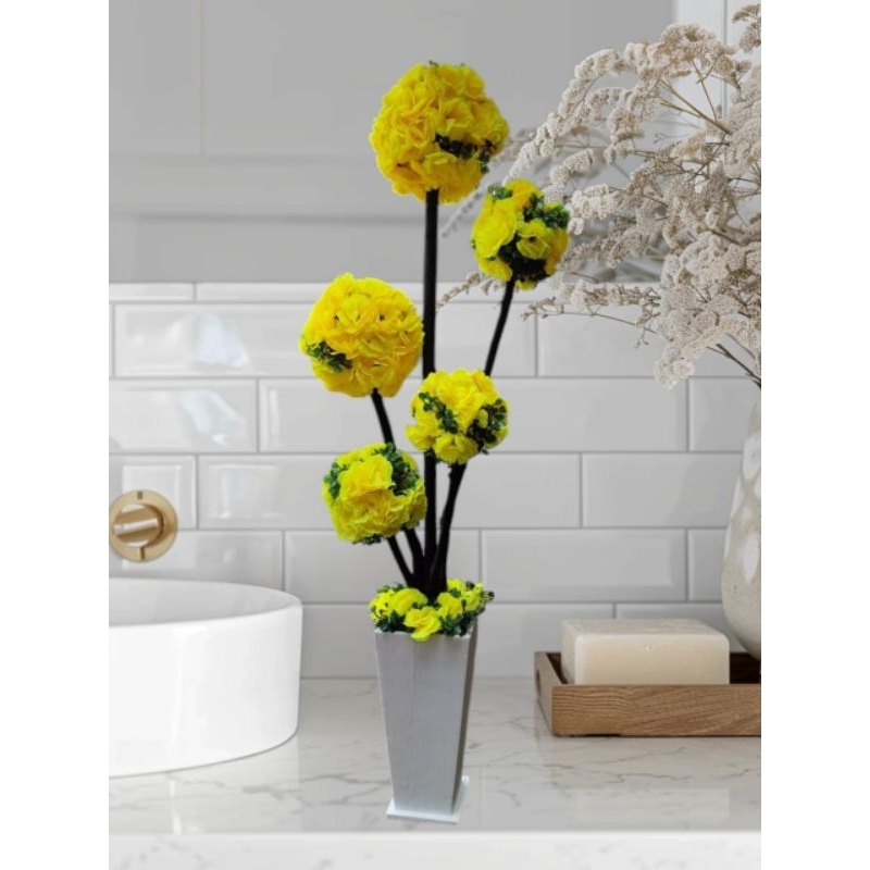 bonsai bulat/bunga hias/bunga sudut ruangan/bunga artificial