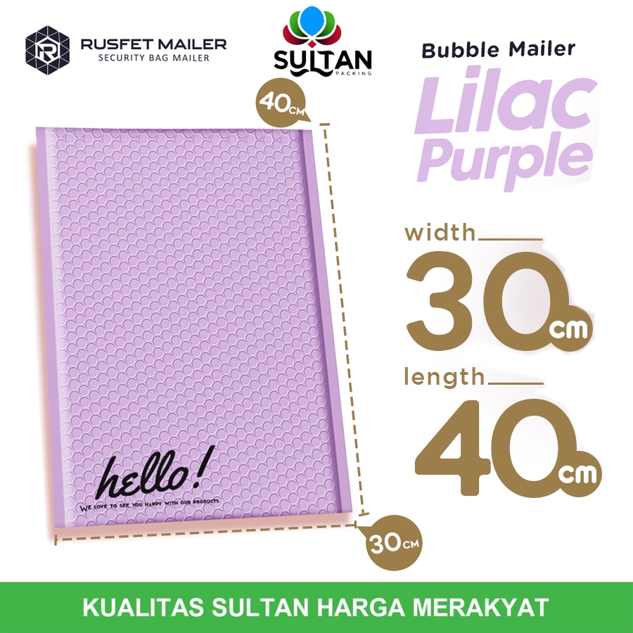 

AMPLOP BUBBLE MURAH | BUBBLE MAILER | LIGHT PURPLE 30X40CM