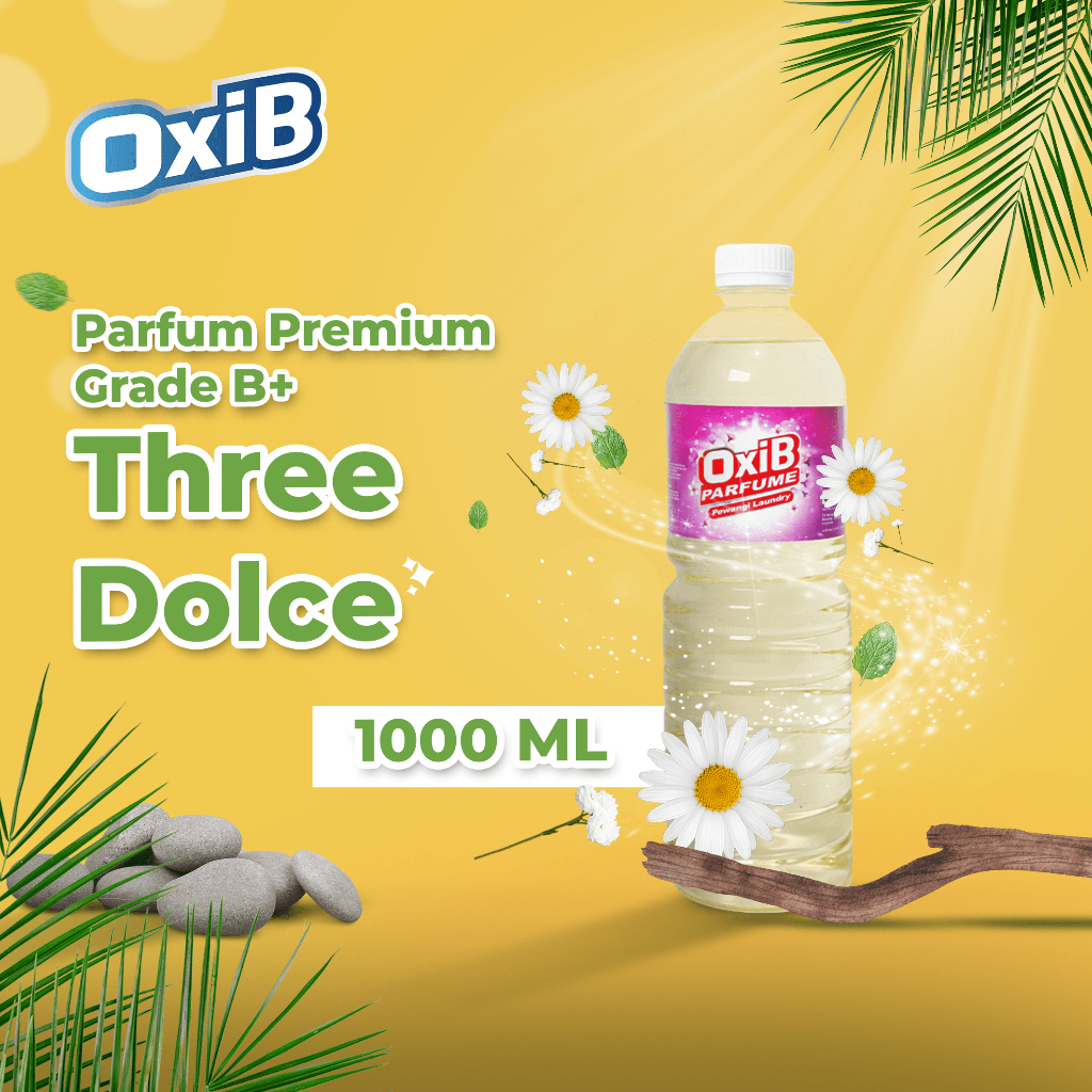 OXIB Parfum laundry THREE DOLCE pewangi pakaian premium Packing Plastik & Dus