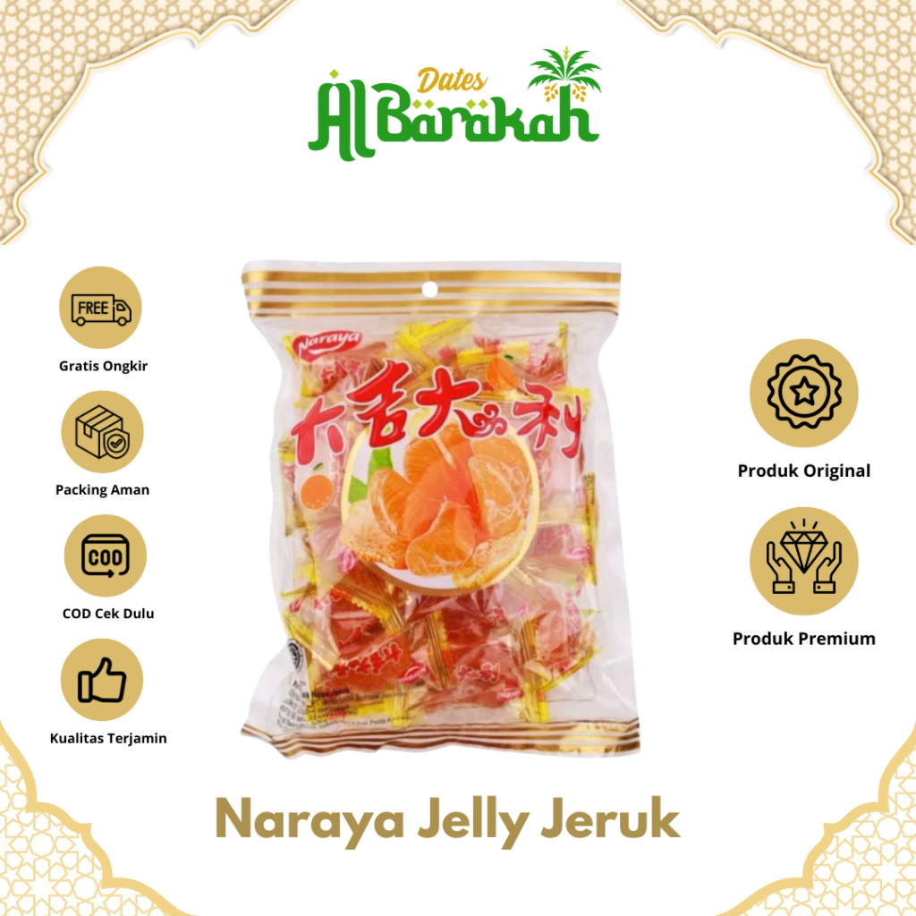 

NARAYA ORANGE JELLY / PERMEN JELLY JERUK / NARAYA JERUK CANDY 500 GRAM