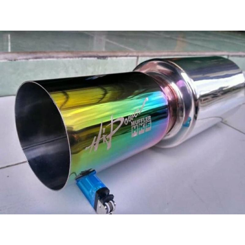 Knalpot Mobil HKS HIPOWER Full Stainless Type Suara Bass Bass Adem cocok digunakan untuk semua jenis