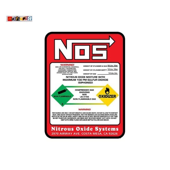 

sticker NOS Nitrous Oxide Systems logo label stiker