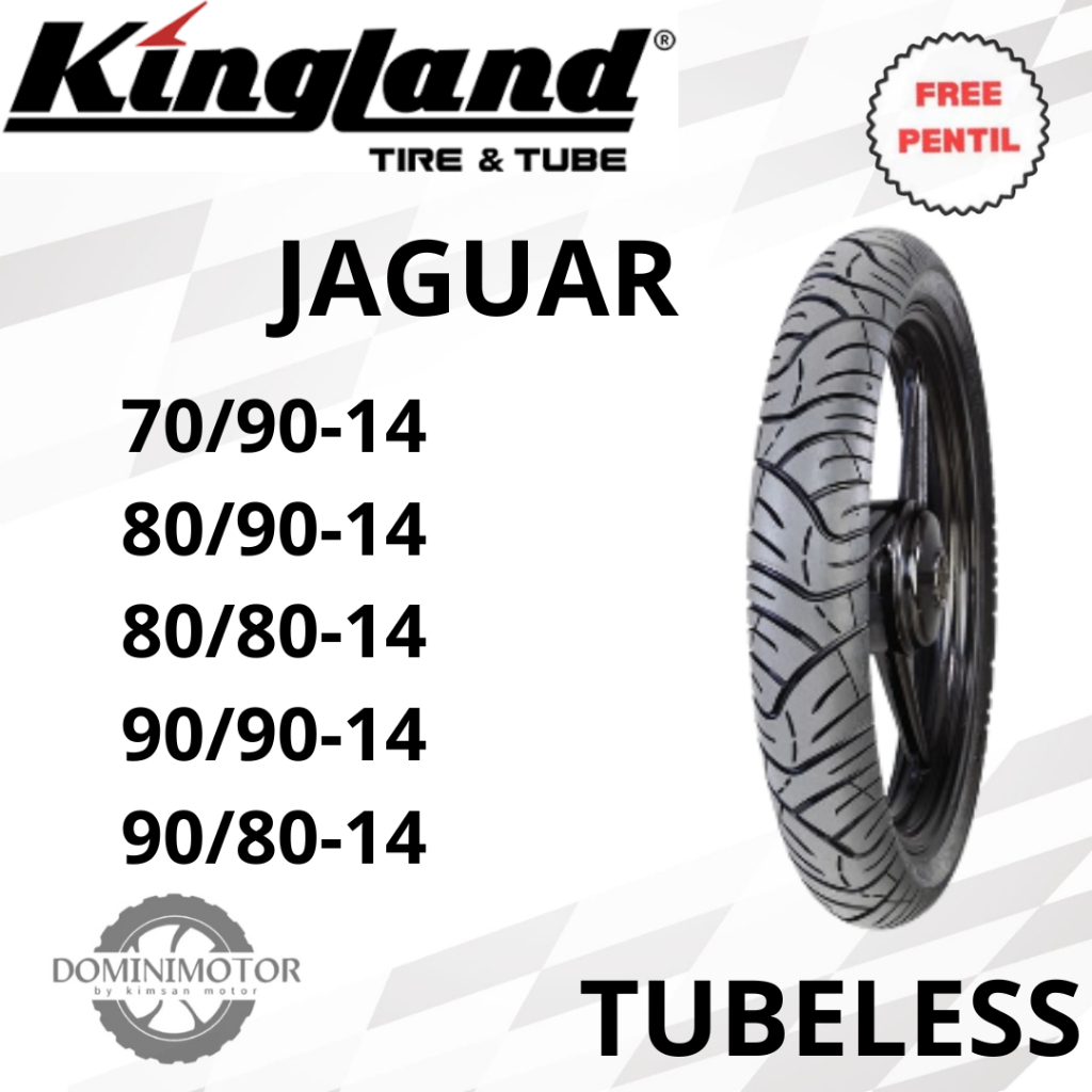 Ban Ring 14 Ban KINGLAND Jaguar 80/90 90/90 Ban Tubeless Ring 14  Ban Motor Matic Ban Motor Ring 14 