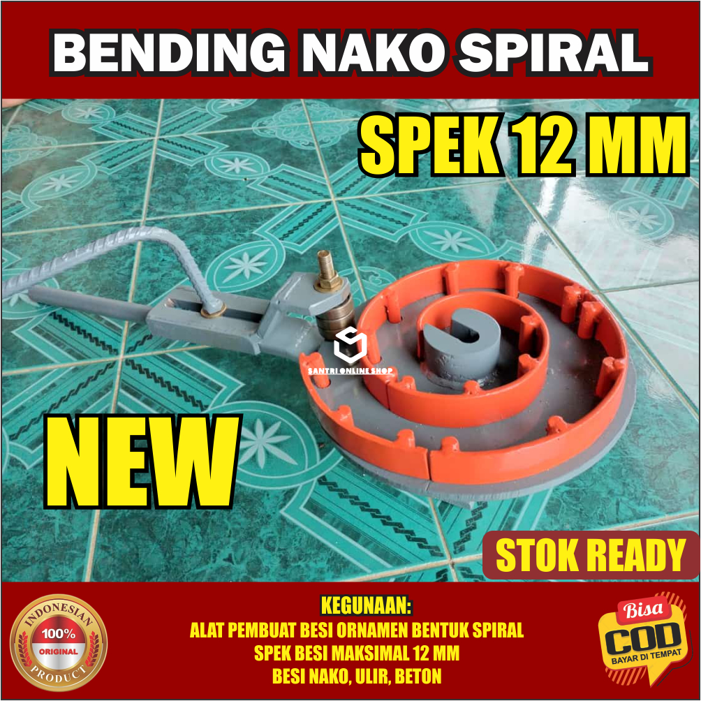 ALAT TEKUK BESI Penekuk Besi Ornamen Bending Nako Spek 12 mm Motif Spiral