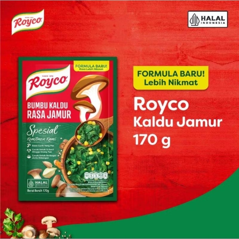 

Royco Bumbu Kaldu Mpasi Kaldu Jamur TANPA PENGUAT RASA 170g