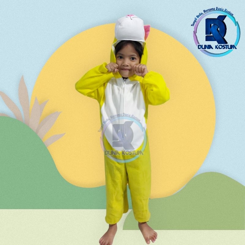 BAJU KOSTUM ONESIE BINATANG KUCING KUNING /KOSTUM ANAK DAN KOSTUM DEWASA/BAJU KOSTUM CARNAVAL DAN PE
