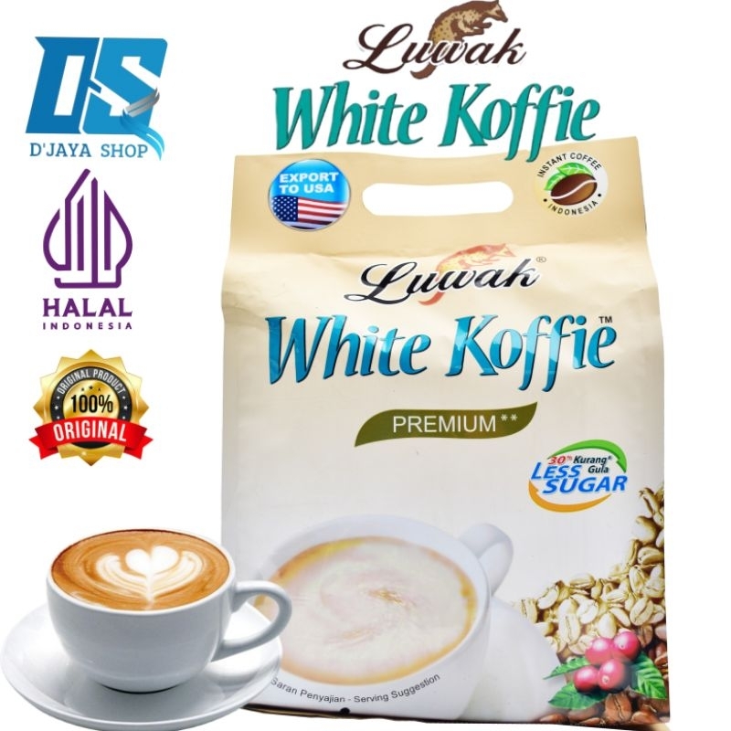 

Luwak White Koffie Premium Less Sugar | Instant Coffee 19 Sachets × 19g