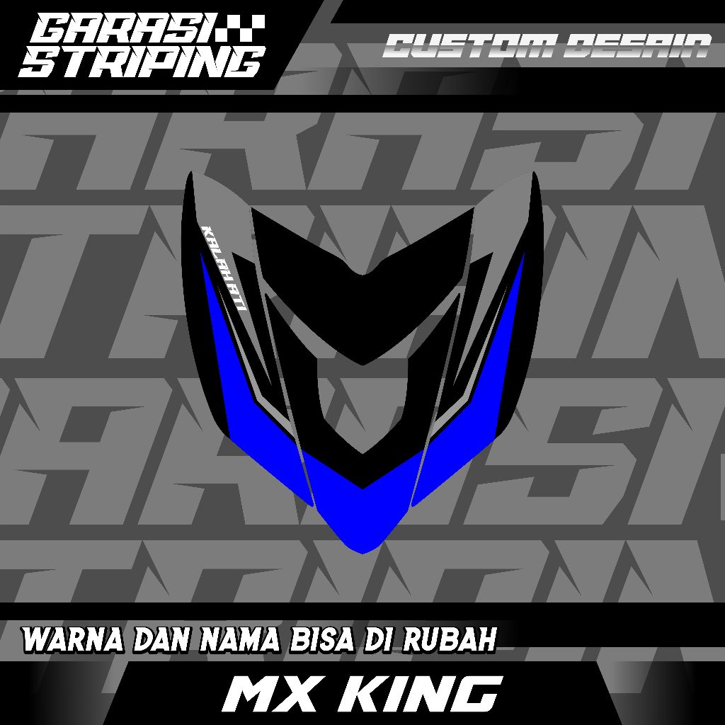 STRIPING CUSTOM VARIASI TRANSPARAN DADA DEPAN MX KING  STICKER VARIASI MOTIF TERBARU KEREN