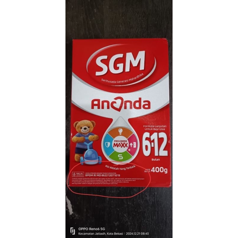 

Susu SGM 6-12 bulan 400gram