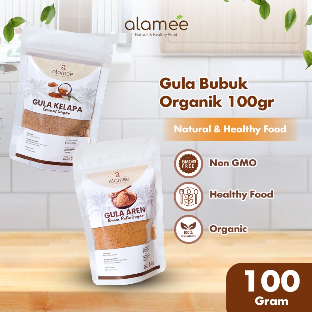 

Gula Semut Kelapa Aren Organik Asli Bubuk Coconut Sugar Powder Natural Organik Organic 100gr