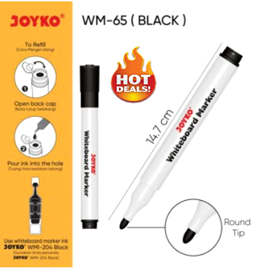 

1 Pcs] Spidol Papan Tulis Whiteboard Marker Joyko WM-65 (Bisa Dihapus)