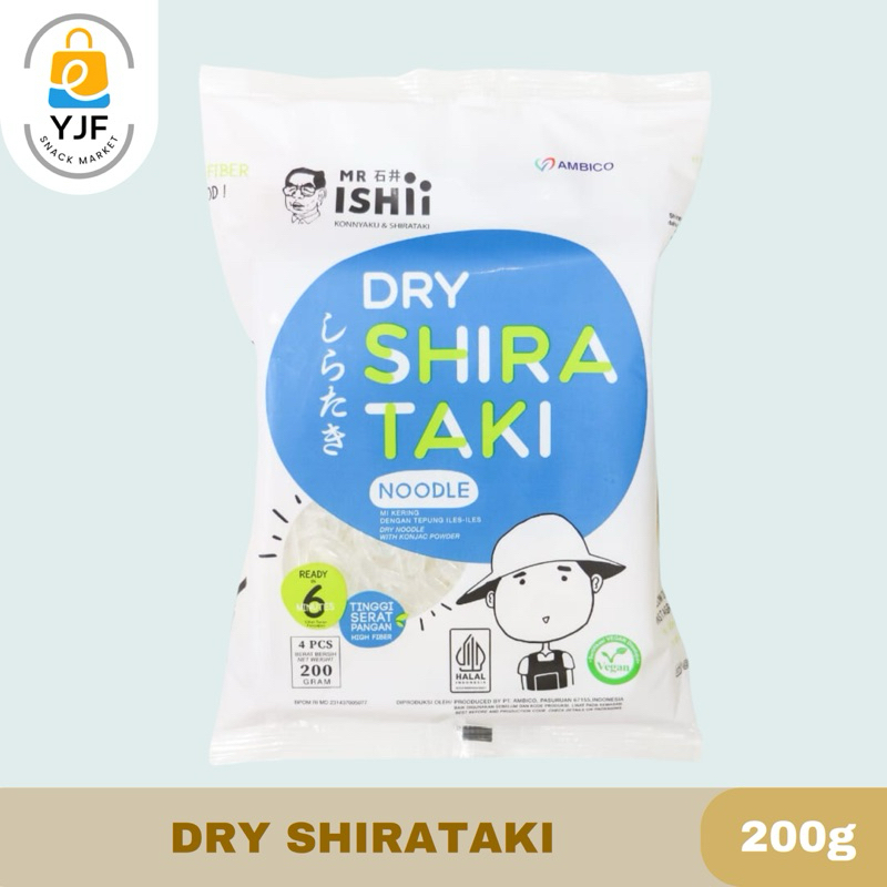 

Mr.Ishii Dry Shirataki Noodle / Mie Shirataki Dry 0 Kalori Gluten Free - 200g