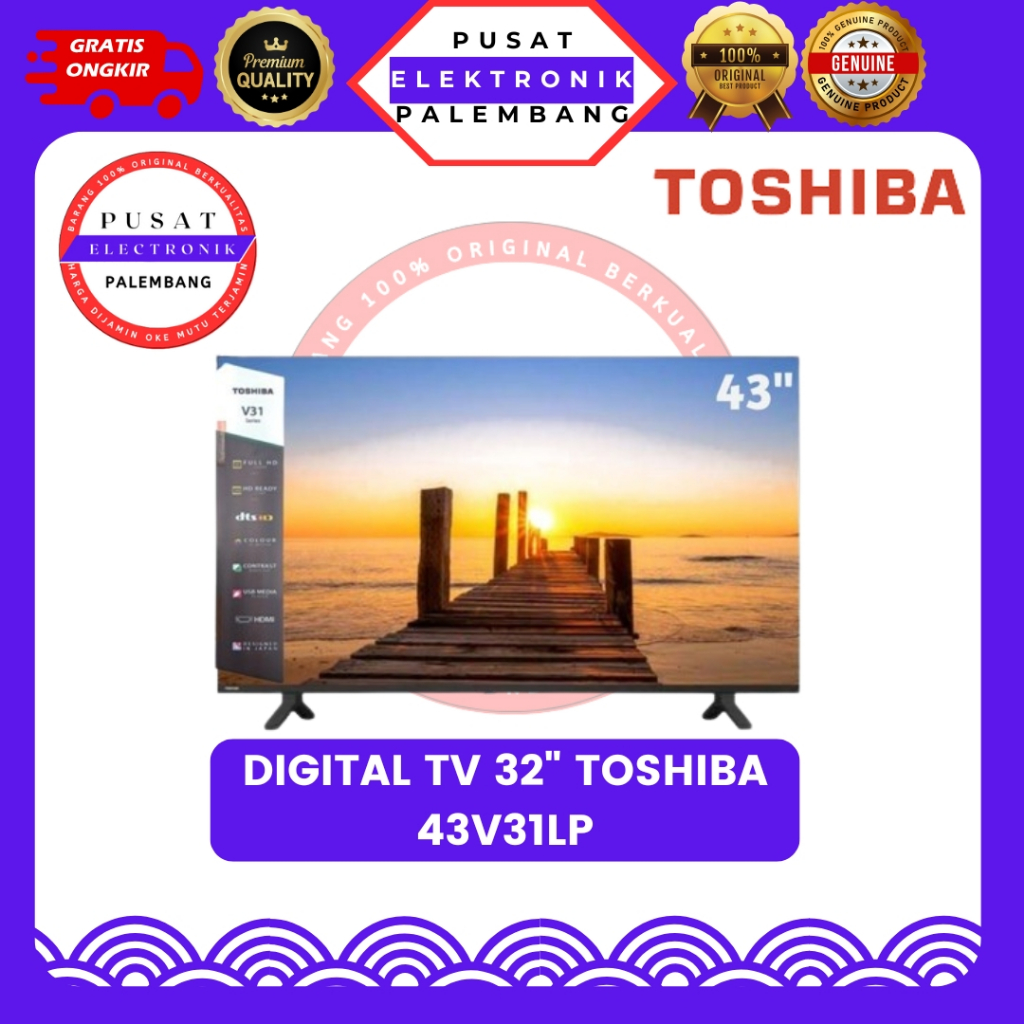 DIGITAL TV LED TV 32 INCH TOSHIBA 43V31LP LED TV 32" PALEMBANG