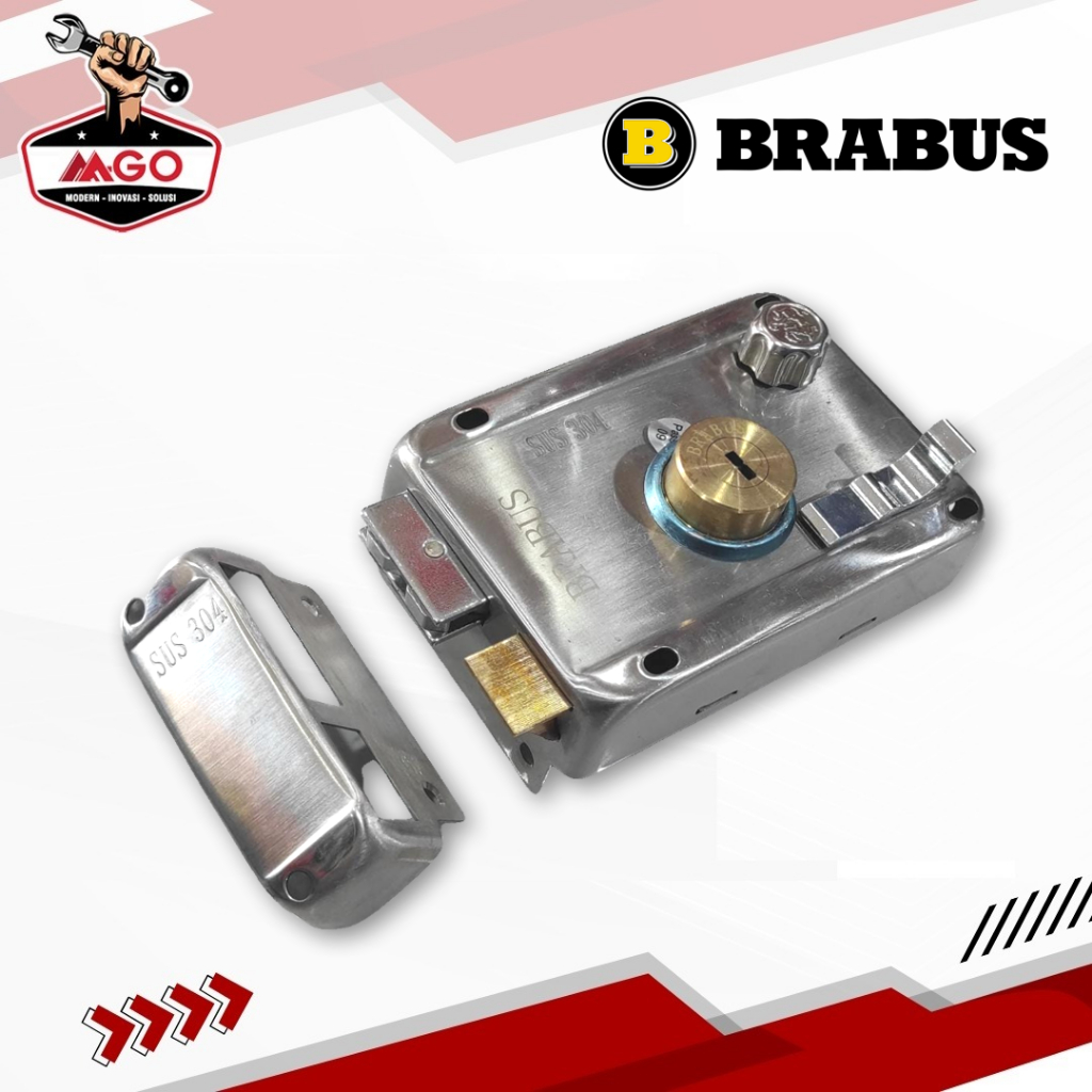 Kunci Geser Pintu Otomatis Security Lock BRABUS