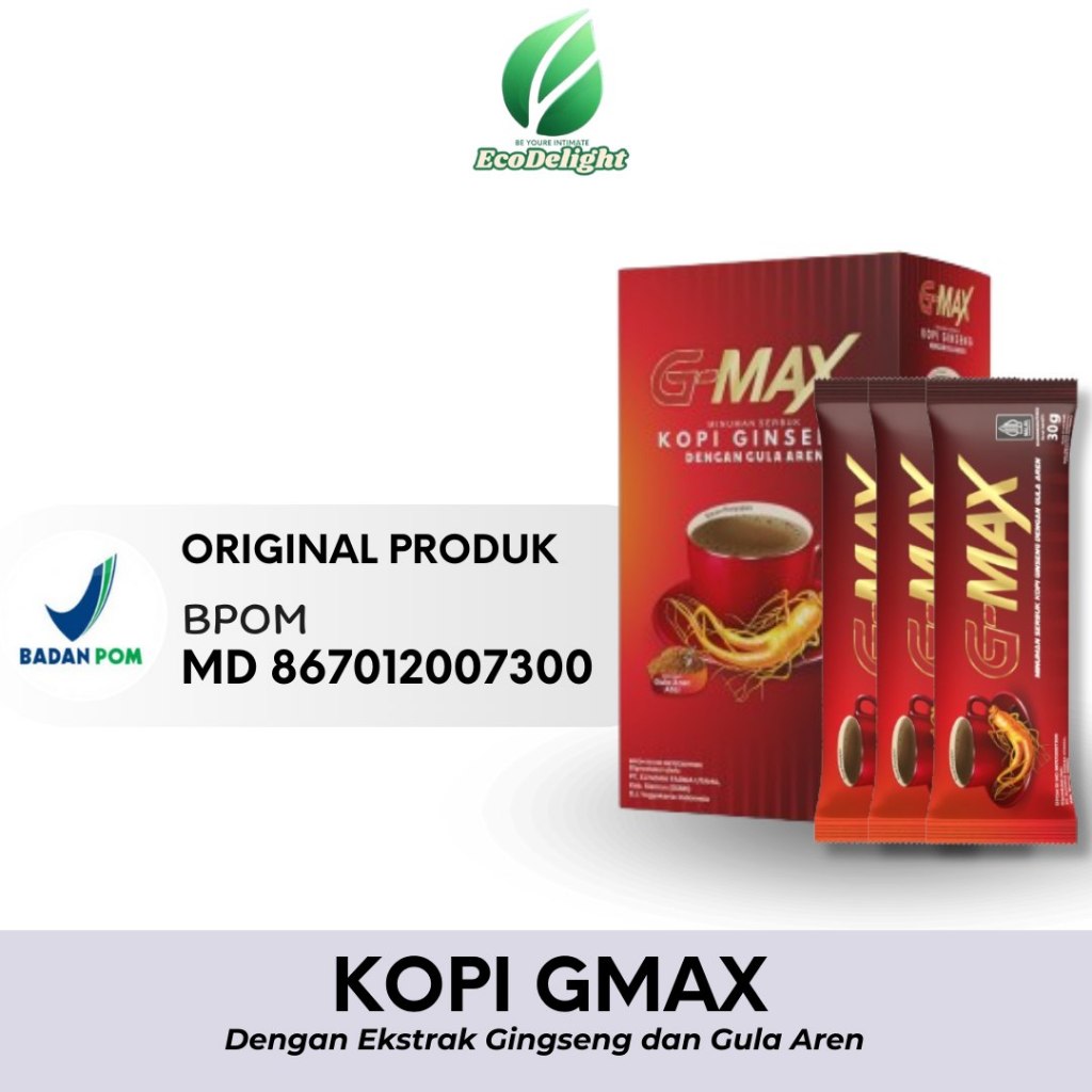 

G-MAX Kopi ginseng herbal penambah stamina pria kopi kesehatan 100% ORIGINAL BPOM