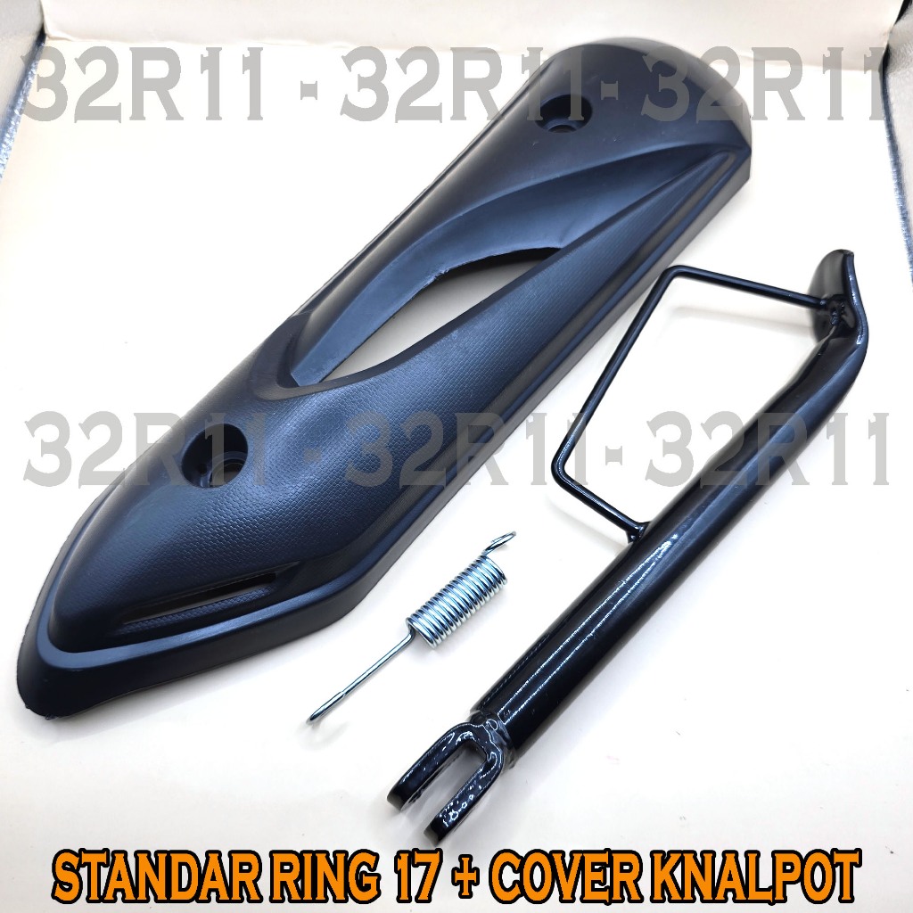 Standar samping beat karbu/standar samping ring 17 + per 1 paket cover knalpot beat karbu
