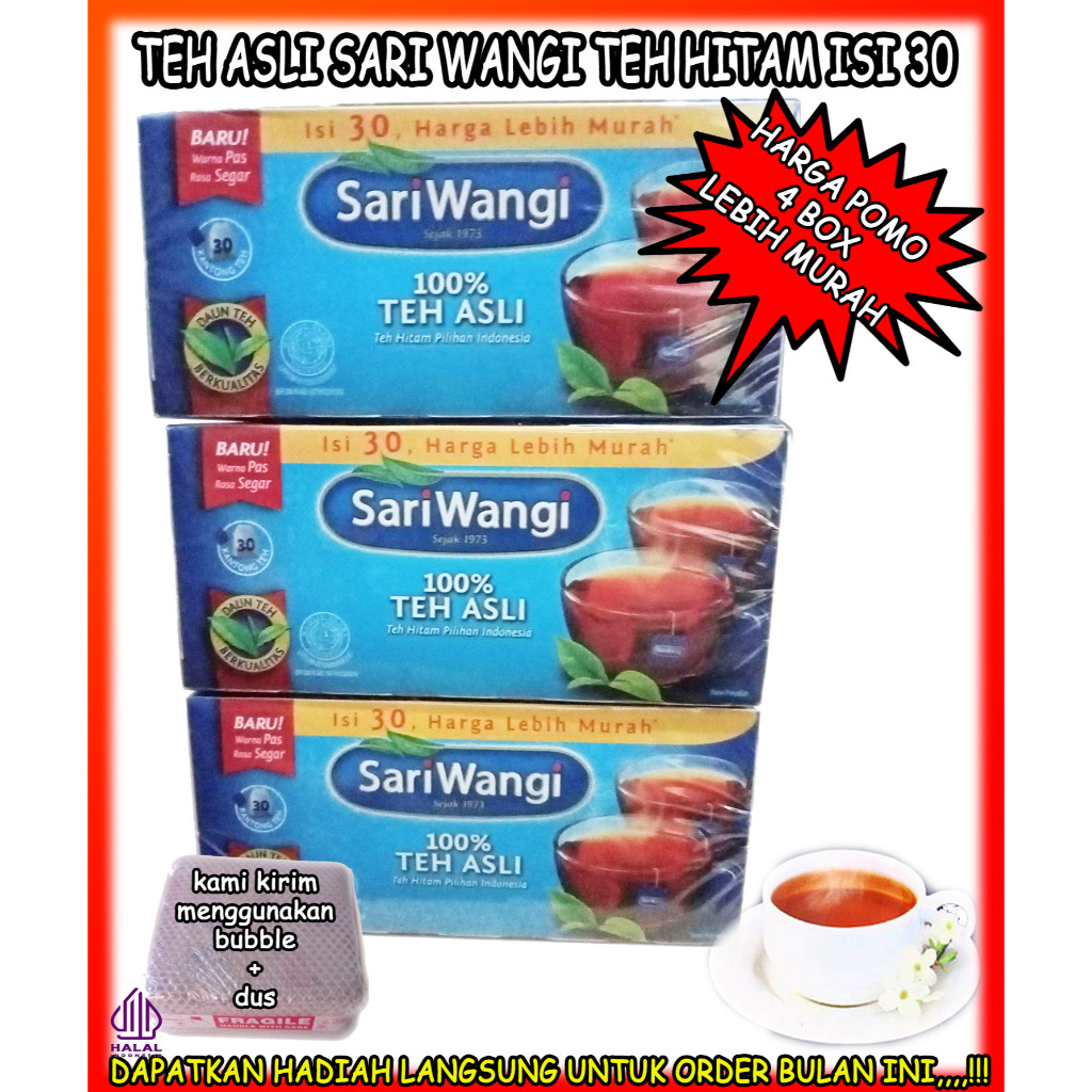 

Teh Hitam Sariwangi Box Isi 30 Kantong