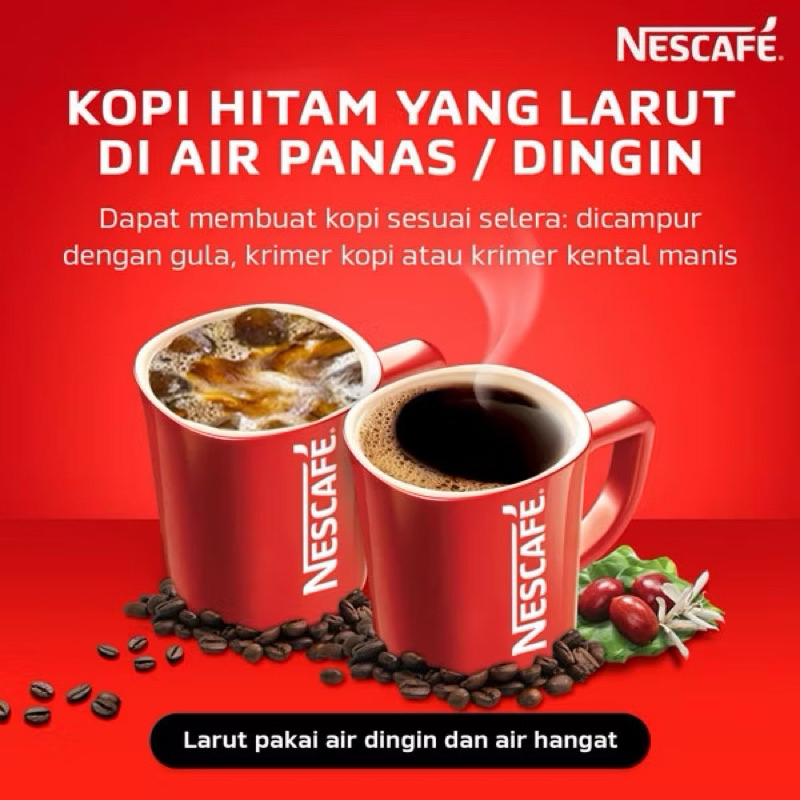 

NESCAFE Classic Kopi Instan Kopi Hitam 2gr Sachet (10) x 6