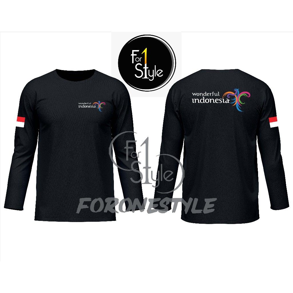TSHIRT KAOS WONDERFUL INDONESIA - KAOS LENGAN PANJANG WONDERFUL INDONESIA -FORNESTYLE