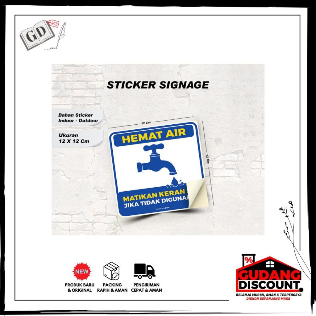 

STICKER PERINGATAN MURAH BAHAN VINYL / STICKER PERINGATAN UKURAN 12 X 12 / STICKER SIGNAGE PERINGATAN / INDOOR - OUTDOOR
