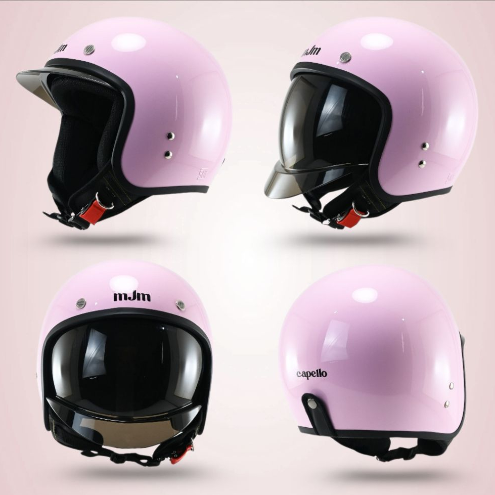 MJM CAPELLO Solid Helm Retro Half Face SNI