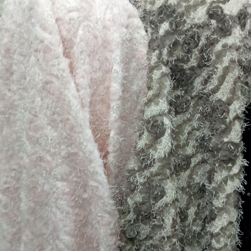 Kain - Kain Kaos Bulu Motif Abstrak Import - Kain Antik - Kain Meteran Dt | Harga Per Setengah Meter