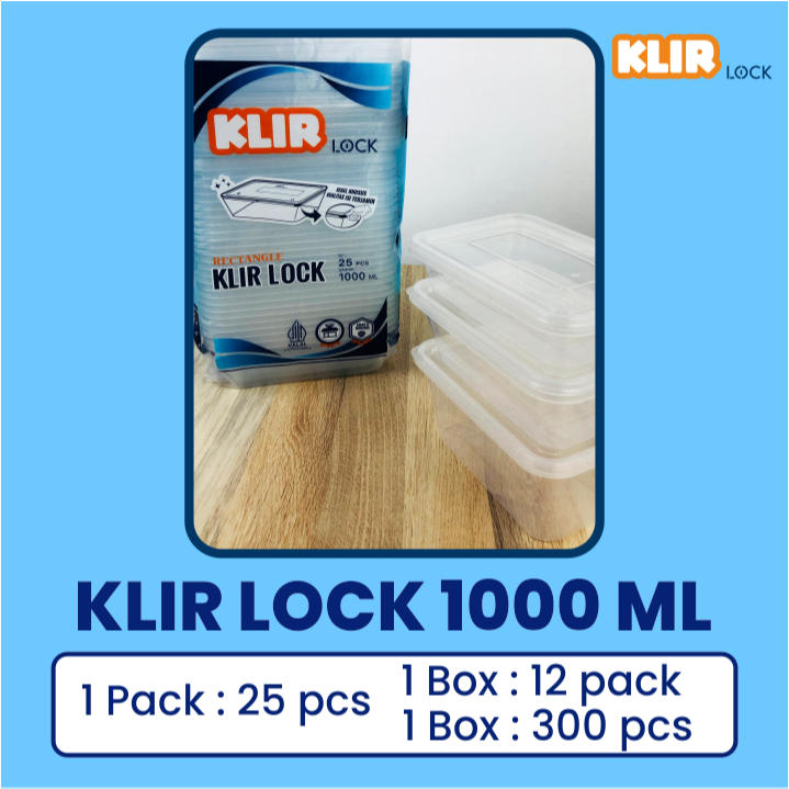 THINWALL KLIR LOCK 1000ML RECTANGEL / THINWALL 1000ml LOCK