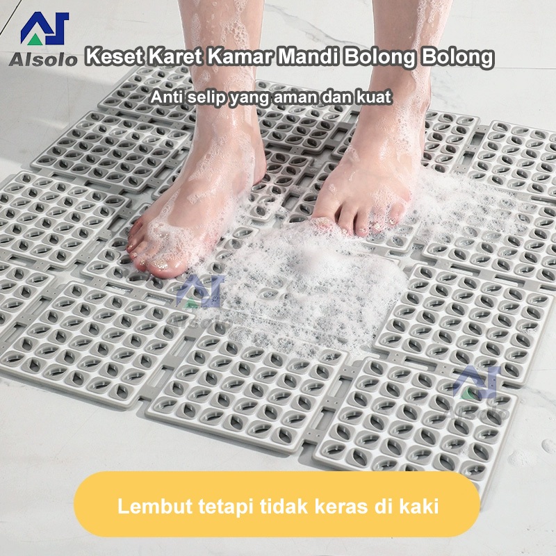 Alas Tempat Wudhu Masjid Serbaguna Tebal Ring Mat/Ukuran 40x66cm/Karpet Karet Kamar Mandi Anti Licin