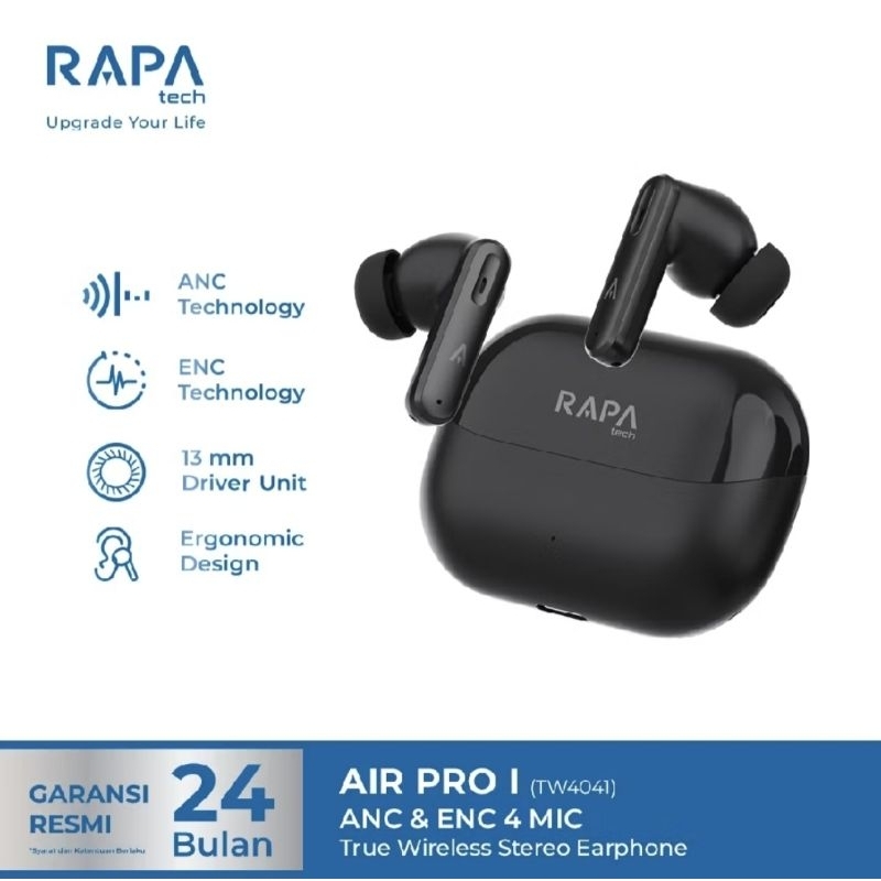 RAPAtech AIR PRO I TW4041 True Wireless Earbuds TWS Headset Bluetooth ANC ENC