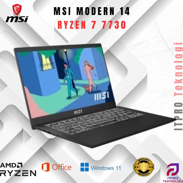 MSI MODERN 14 RYZEN 7 7730 16GB 512GB