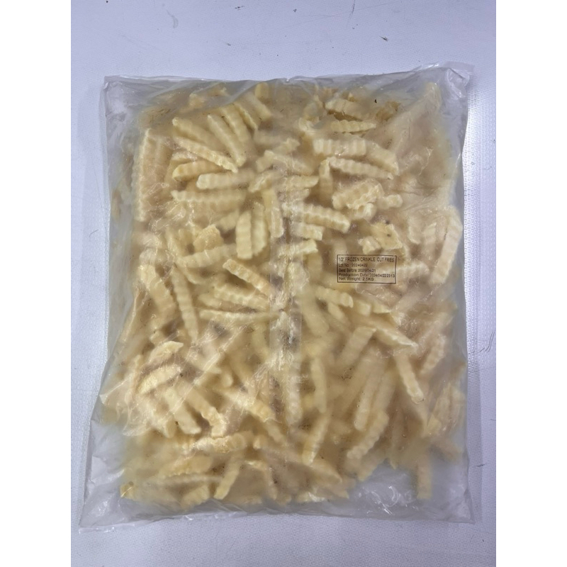 

Kentang Goreng Crinkle Cut 2,5kg Beku Frozen French Fries Crinkle Kentang Goreng Premium