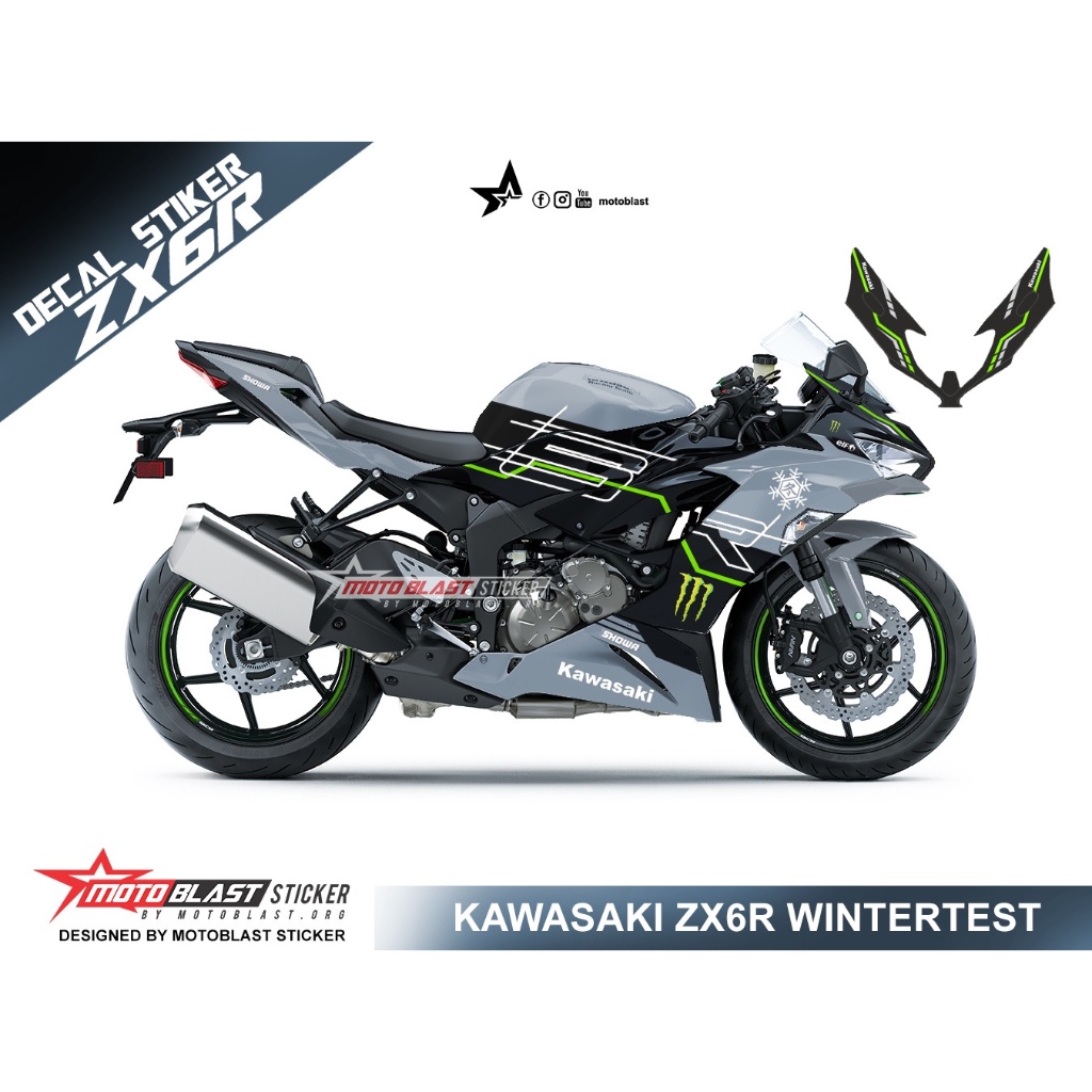 Decal Sticker ZX6R 2019-2021 Livery Wintertest Full Body Motoblast