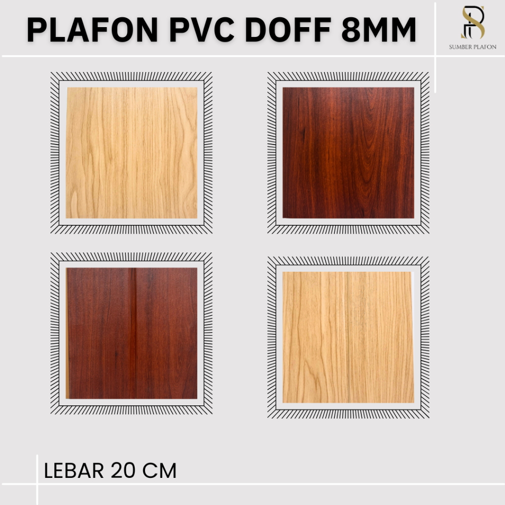 plafon pvc 8mm laminated / plafon pvc doff 8 mm / plafon pvc laminated 8mm premium murah dan berkual