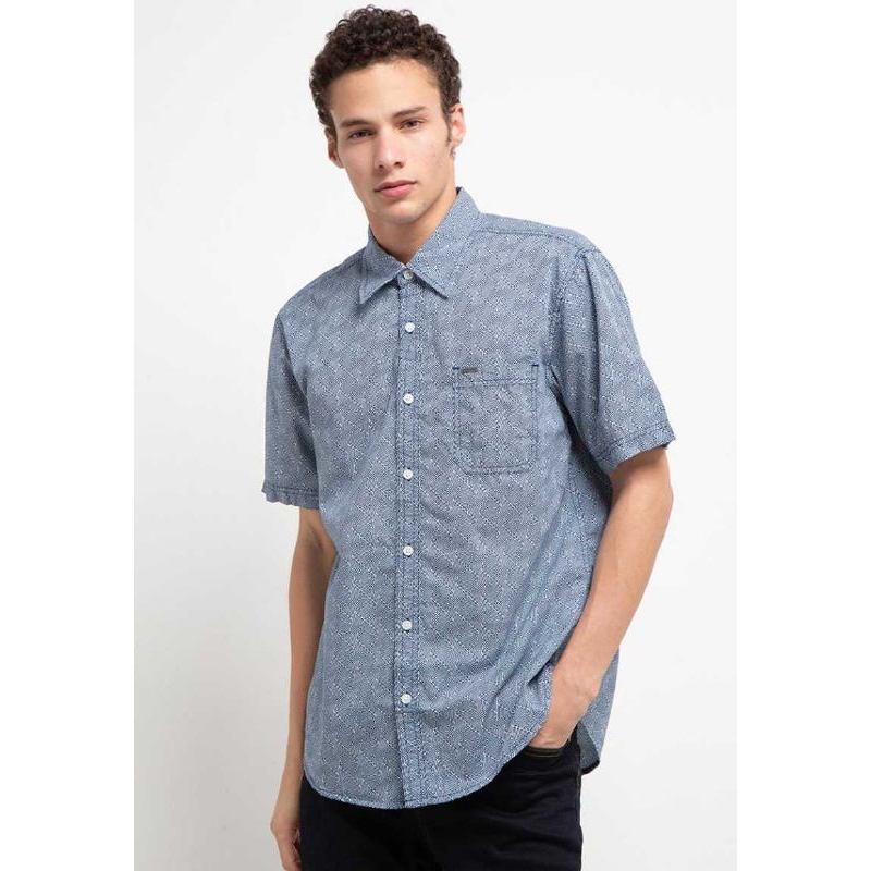 Kemeja Pendek Spyderbilt Frozzer Blue Original