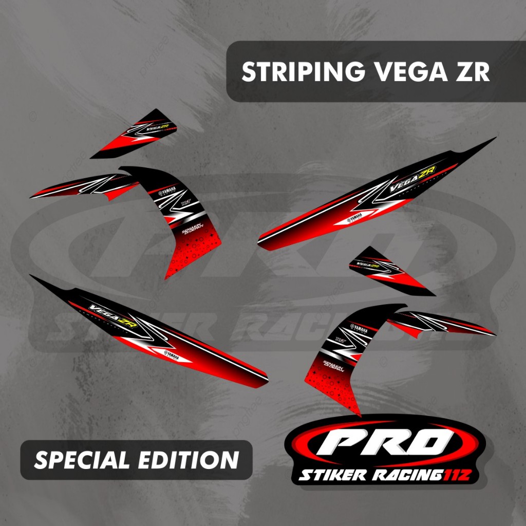 Stiker Striping Motor Vega ZR Lis Variasi Simpel Roadrace Stiker Vega Zr