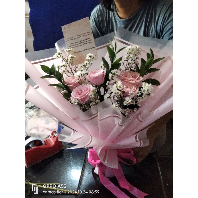 hand buket bunga asli