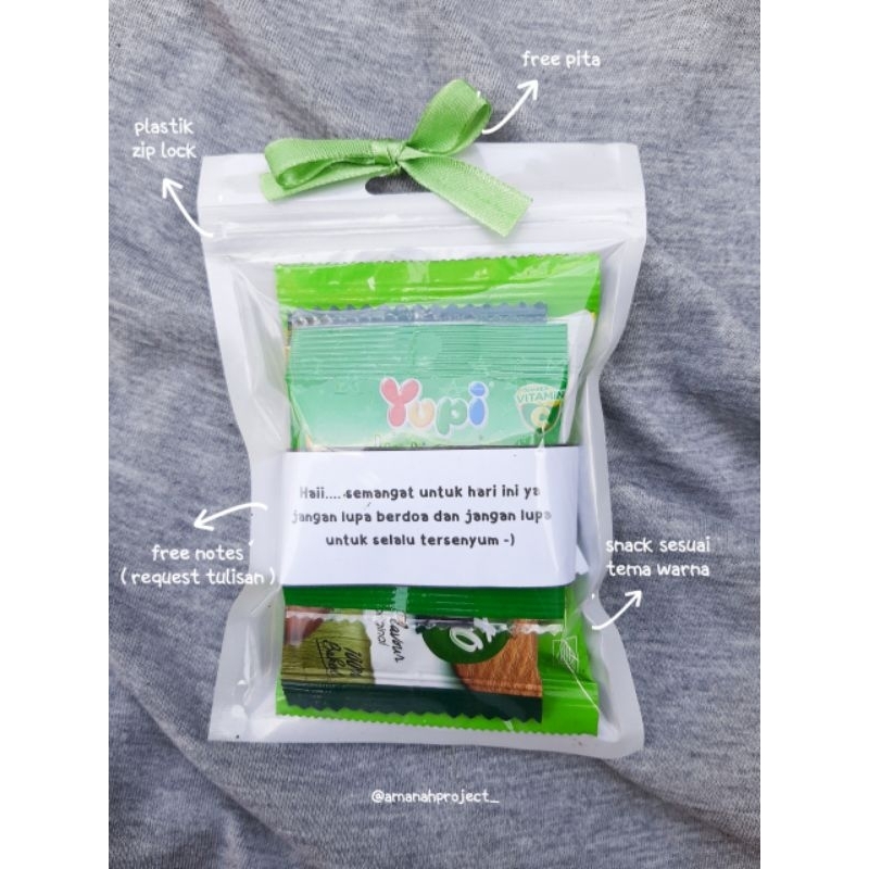 Mini Gift Snack | Hampers Snack | Mini Hampers | Tema Hijau