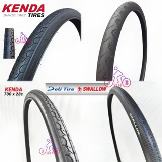 BAN LUAR SEPEDA 700 X 23 25 28 C 700X23 700X25 700X28 KENDA SWALLOW DELI TIRE