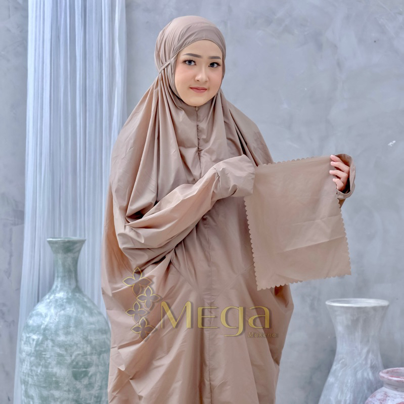 Grade Ori Mukena Terusan Travel Mini 2In1 Tas Ter-Kecil Muri Kain Parasut Korea Premium Adem Lembut