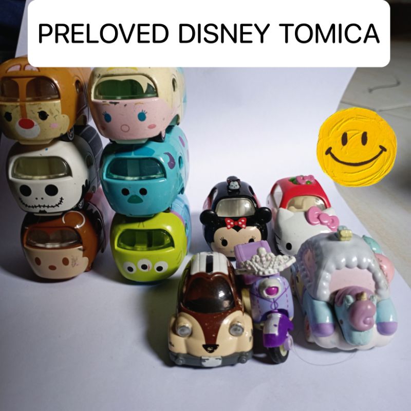 PRELOVED PL Mainan Mobil Merk Tomica Tomy Disney Tsum Tsum Hello Kitty Sanrio