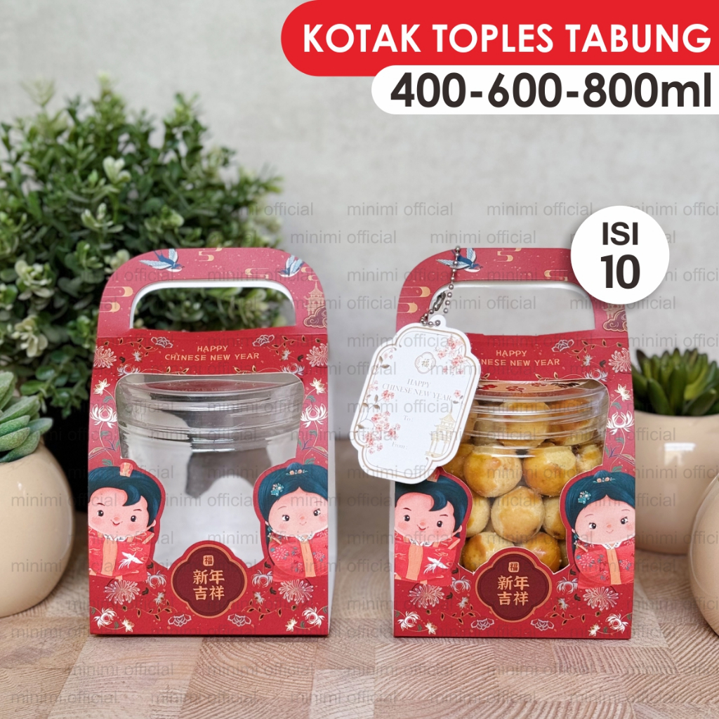 

Kotak Toples Tabung Box Kue Kering Imlek 400ml 600ml 800ml | Packaging Hampers Sincia Readystock