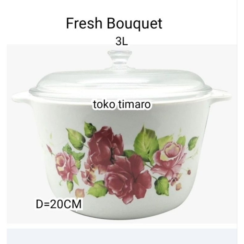 LUMINARC FRESH BOUQUET PANCI MASAK KACA 3L