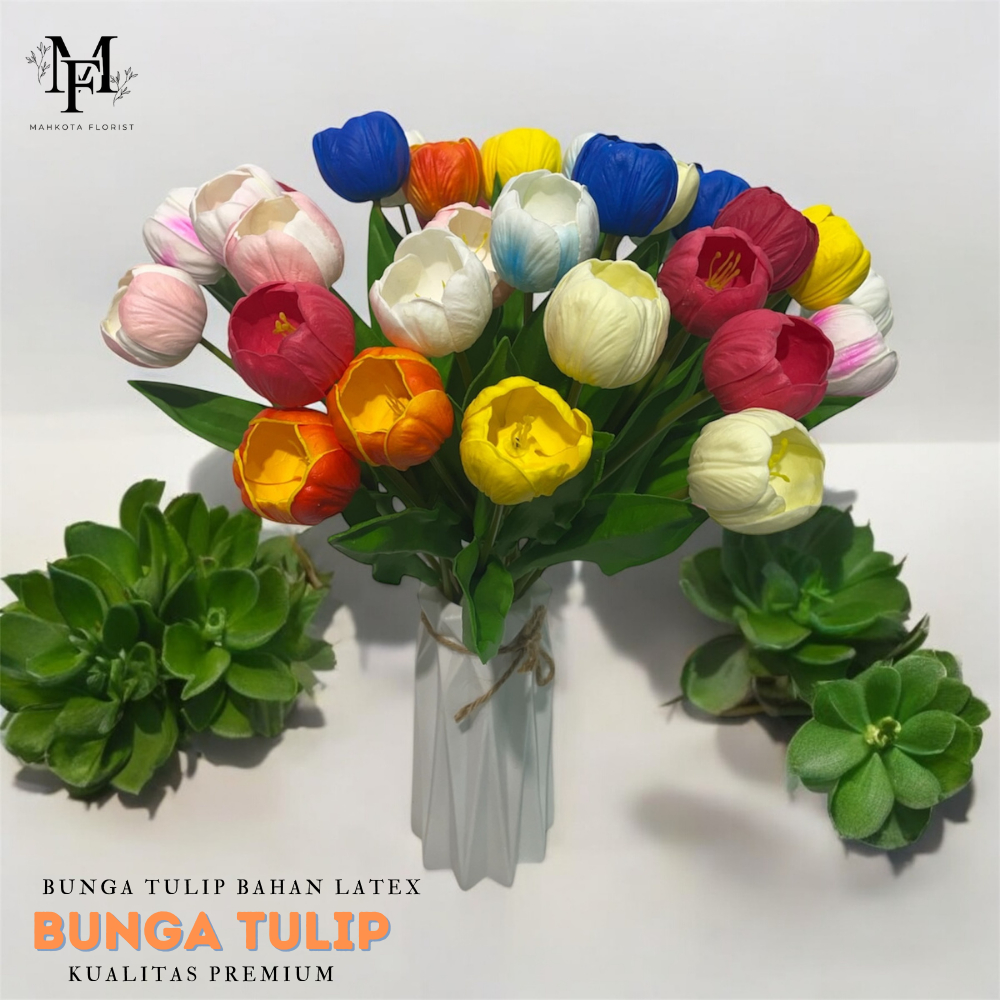 Bunga Tulip Latex  Jumbo Artificial Tulip Palsu Plastik Bunga Tulip Latex Premium / CZ-169L